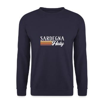 Italy Italia Summer Sardinia Island Trip - Unisex Sweatshirt - navy - Front - Alina (178cm) & Michal (187cm)