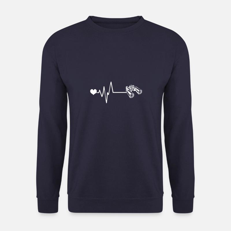 Binoculars Pulse Heartbeat - Unisex Sweatshirt - navy