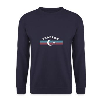 Türken Türkei Trabzon Memleket Göktürkisch - Unisex Pullover - Navy - Vorne - Alina (178cm) & Michal (187cm)