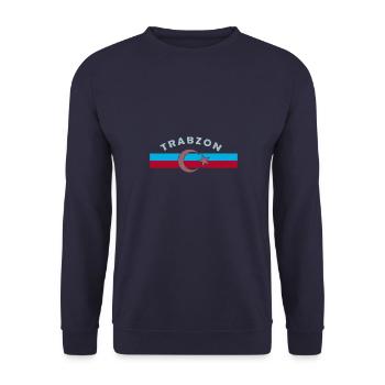 Türken Türkei Trabzon Memleket Göktürkisch - Unisex Pullover - Navy - Vorne - Alina (178cm) & Michal (187cm)