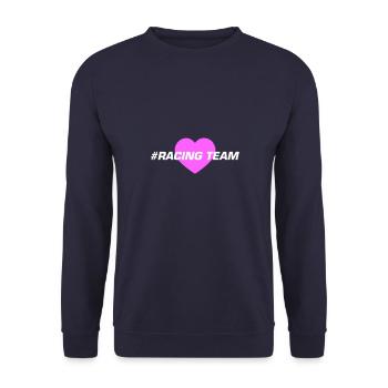 Racing Team Herz - Unisex Pullover - Navy - Vorne - Alina (178cm) & Michal (187cm)