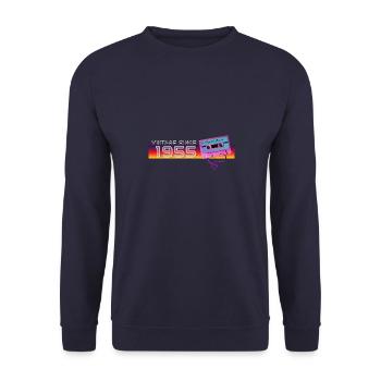 Musique vintage et anniversaire nostalgique - Vintage - Sweat-shirt Unisexe - marine - Devant - Alina (178cm) & Michal (187cm)