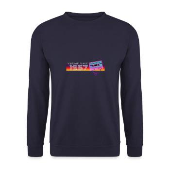 Musique Classique & Nostalgique Anniversaire - Vintage - Sweat-shirt Unisexe - marine - Devant - Alina (178cm) & Michal (187cm)