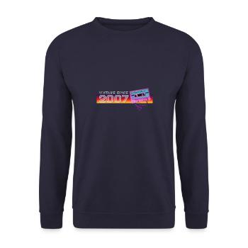 Retro Vintage 2007 Nostalgic Birthday Men Women - Unisex Sweatshirt - navy - Front - Alina (178cm) & Michal (187cm)