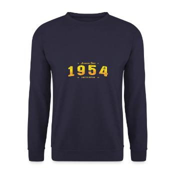 Millésime 1954 - 71e anniversaire Edition Limitée - Sweat-shirt Unisexe - marine - Devant - Alina (178cm) & Michal (187cm)