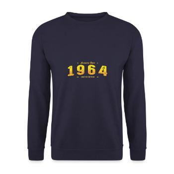 Millésime 1964 - 61e anniversaire Edition Limitée - Sweat-shirt Unisexe - marine - Devant - Alina (178cm) & Michal (187cm)
