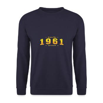 Le meilleur de 1961 - Cadeau en édition limitée pour le 64e anniversaire - Sweat-shirt Unisexe - marine - Devant - Alina (178cm) & Michal (187cm)