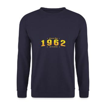 Génial Depuis 1962 Année De Naissance - Millésime 63ème - Sweat-shirt Unisexe - marine - Devant - Alina (178cm) & Michal (187cm)