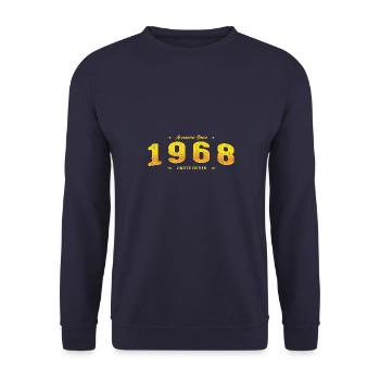 Awesome Since 1968 - Vintage 57th Birthday Classic - Unisex Sweatshirt - navy - Front - Alina (178cm) & Michal (187cm)
