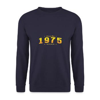 Génial depuis 1975 - 50e anniversaire Édition limitée - Sweat-shirt Unisexe - marine - Devant - Alina (178cm) & Michal (187cm)