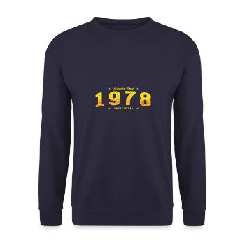Awesome Since 1978 - Vintage 47th Birthday Classic - Unisex Sweatshirt - navy - Front - Alina (178cm) & Michal (187cm)