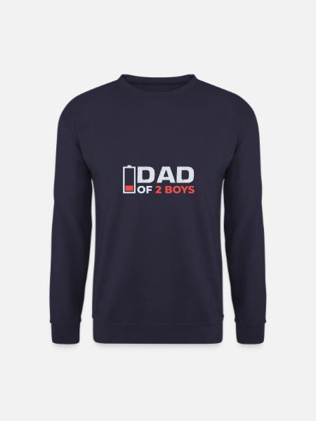 Papa von 2 Söhnen Vatertag Vater Sohn Partnerlook - Unisex Pullover - Navy