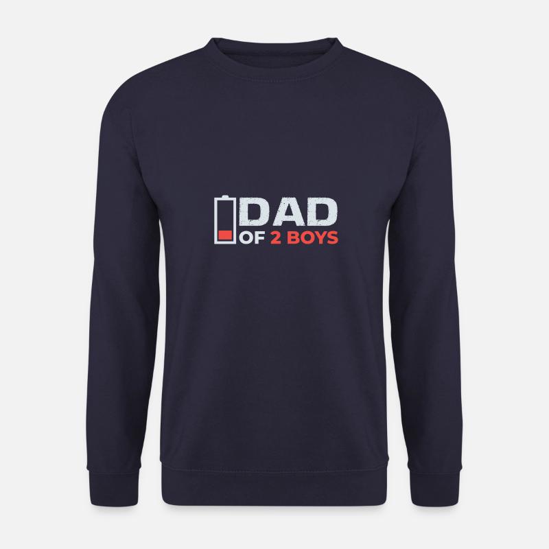 Papa von 2 Söhnen Vatertag Vater Sohn Partnerlook - Unisex Pullover - Navy