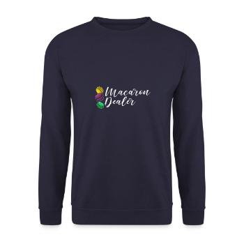 Dessert Italien Makronen Kekse Macaroon - Unisex Pullover - Navy - Vorne - Alina (178cm) & Michal (187cm)