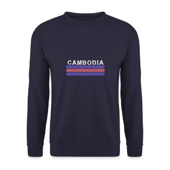Cambodge Drapeau Asie Tradition Vacances - Sweat-shirt Unisexe - marine - Devant - Alina (178cm) & Michal (187cm)