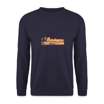 Italien Mittelmeer Strand Sardinien Sardisch - Unisex Pullover - Navy - Vorne - Alina (178cm) & Michal (187cm)