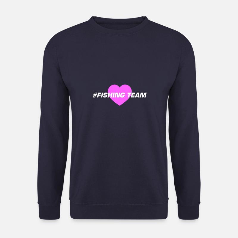 Cœur d’équipe de pêche - Sweat-shirt Unisexe - marine