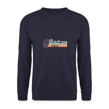 Italien Mittelmeer Strand Sardinien Sardisch - Unisex Pullover - Navy - Vorne - Alina (178cm) & Michal (187cm)