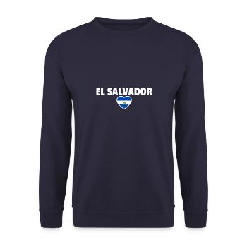 El Salvador Drapeau salvadorien - Sweat-shirt Unisexe - marine - Devant - Alina (178cm) & Michal (187cm)