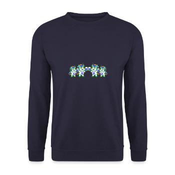 Licorne équipe filles bière fête célébrer coloré - Sweat-shirt Unisexe - marine - Devant - Alina (178cm) & Michal (187cm)
