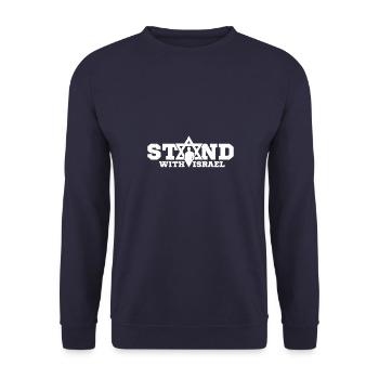 Israel Star of David Jerusalem Army Israeli - Unisex Sweatshirt - navy - Front - Alina (178cm) & Michal (187cm)