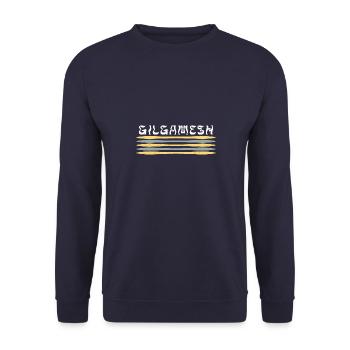 Mesopotamien Antike Sumer Gilgamesch Persia - Unisex Pullover - Navy - Vorne - Alina (178cm) & Michal (187cm)