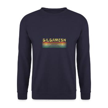 Mesopotamien Antike Sumer Gilgamesch Persia - Unisex Pullover - Navy - Vorne - Alina (178cm) & Michal (187cm)