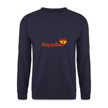 Spanien Europa Souvenir Spanisch Flagge - Unisex Pullover - Navy - Vorne - Alina (178cm) & Michal (187cm)