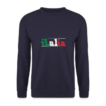 Rome Iatlia Drapeau de voyage italien Accueil - Sweat-shirt Unisexe - marine - Devant - Alina (178cm) & Michal (187cm)