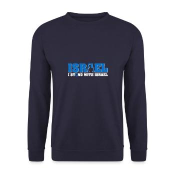 Israel Support Star of David East Trip - Unisex Sweatshirt - navy - Front - Alina (178cm) & Michal (187cm)