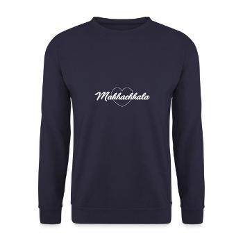 Dagestan Patriotisch Adler Flagge Papakha - Unisex Pullover - Navy - Vorne - Alina (178cm) & Michal (187cm)