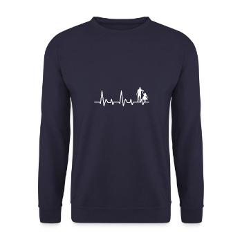 Vater Pa Vatertags Designs zum Vatertag - Unisex Pullover - Navy - Vorne - Alina (178cm) & Michal (187cm)