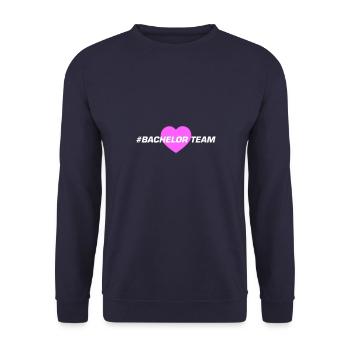 bachelor team herz - Unisex Pullover - Navy - Vorne - Alina (178cm) & Michal (187cm)