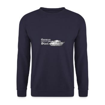 Tiger Panzer 2nd World War 1943 Panzer driver soldier - Unisex Sweatshirt - navy - Front - Alina (178cm) & Michal (187cm)