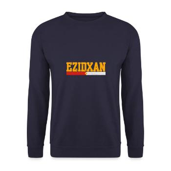 Yeziden Jesiden Kurde Mesopotamien Kultur - Unisex Pullover - Navy - Vorne - Alina (178cm) & Michal (187cm)