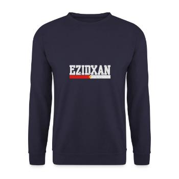 Yeziden Jesiden Kurde Mesopotamien Kultur - Unisex Pullover - Navy - Vorne - Alina (178cm) & Michal (187cm)