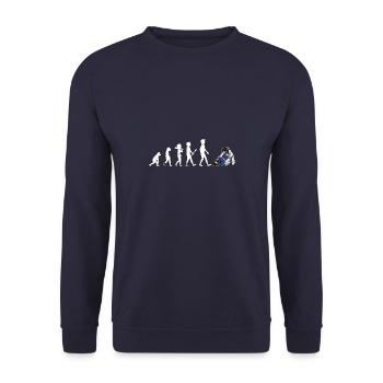 Jiu Jitsu Brazil Martial Artist Athlete - Unisex Sweatshirt - navy - Front - Alina (178cm) & Michal (187cm)