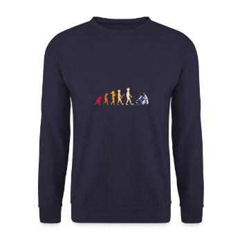 Jiu Jitsu Brazil Martial Artist Athlete - Unisex Sweatshirt - navy - Front - Alina (178cm) & Michal (187cm)