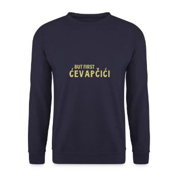 Albanien Kroatien Herkunft Balkan National - Unisex Pullover - Navy - Vorne - Alina (178cm) & Michal (187cm)