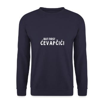 Albanien Kroatien Herkunft Balkan National - Unisex Pullover - Navy - Vorne - Alina (178cm) & Michal (187cm)
