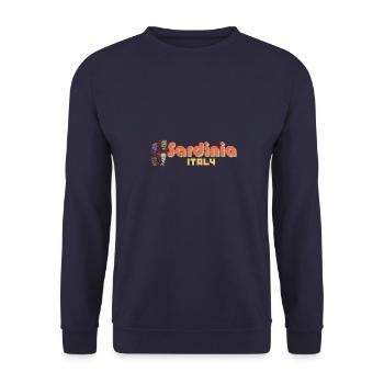 Italien Insel Mittelmeer Sardegna Sardinien - Unisex Pullover - Navy - Vorne - Alina (178cm) & Michal (187cm)