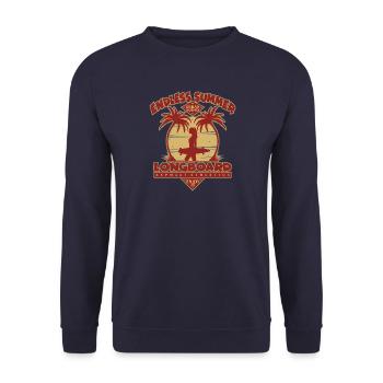 Longboard - Endless Summer - Unisex Sweatshirt - navy - Front - Alina (178cm) & Michal (187cm)