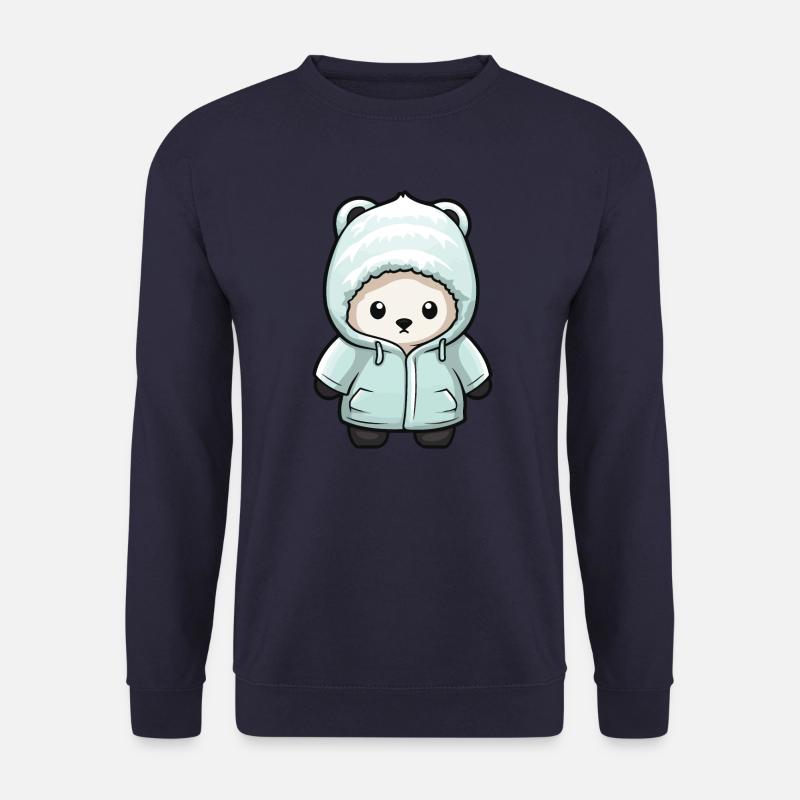 Eisbär Winter Polar Bär Comic - Unisex Pullover - Navy