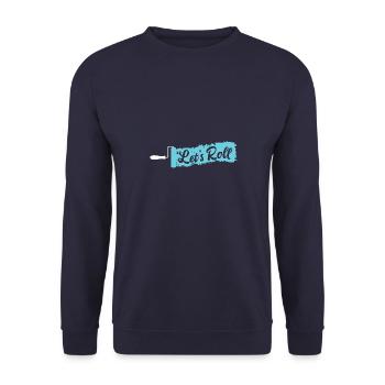 Traditionelles Kunstdesign Kreative Malerei Gesche - Unisex Pullover - Navy - Vorne - Alina (178cm) & Michal (187cm)
