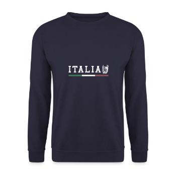 Wolf Statue Rom Antik Mythologit Italien Roma - Unisex Pullover - Navy - Vorne - Alina (178cm) & Michal (187cm)