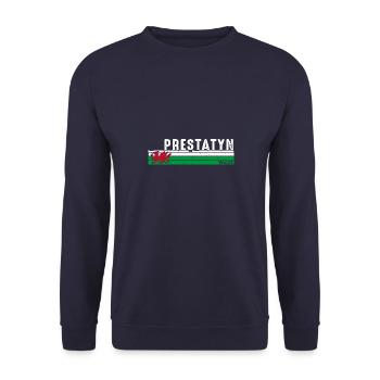 Prestatyn: Embrace Welsh Beauty and Charm - Unisex Sweatshirt - navy - Front - Alina (178cm) & Michal (187cm)
