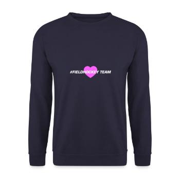 fieldhockey team herz - Unisex Pullover - Navy - Vorne - Alina (178cm) & Michal (187cm)