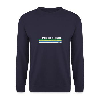 Porto Alegre Brasilien Kulturerbe - Umarmen Sie Ihre - Unisex Pullover - Navy - Vorne - Alina (178cm) & Michal (187cm)