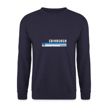 Edinburgh Schottland Schottisches Souvenir für Großbritannien - Unisex Pullover - Navy - Vorne - Alina (178cm) & Michal (187cm)