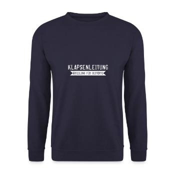 Anstaltsleitung, Klapse, Abteilungsleiter Geschenk - Unisex Pullover - Navy - Vorne - Alina (178cm) & Michal (187cm)